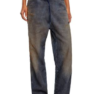 Relaxed D-Martyans Track Denim 068LV Dark Blue Woman