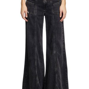 Flare Jeans D-Akii 068HN Black/Dark grey Woman