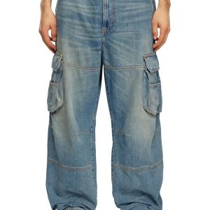 Relaxed Jeans D-Fish 09J83 Light Blue Man