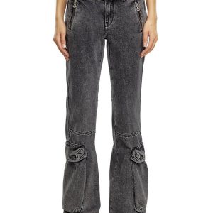 Bootcut Jeans D-Poky 0CBDH Black/Dark grey Woman