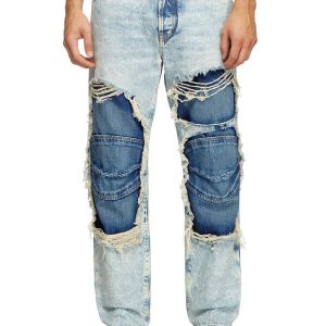 Relaxed Jeans D-Fire 0AJEN Light Blue Man